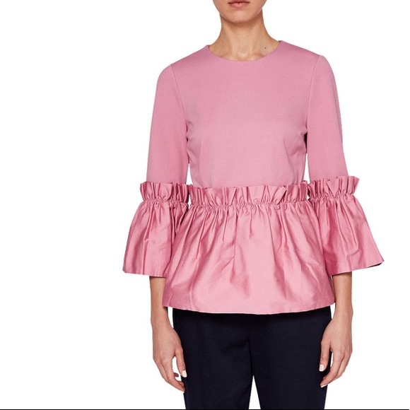 Ted Baker Tops - NWT Ted Baker Sherrly Dusty Pink Pleated Top